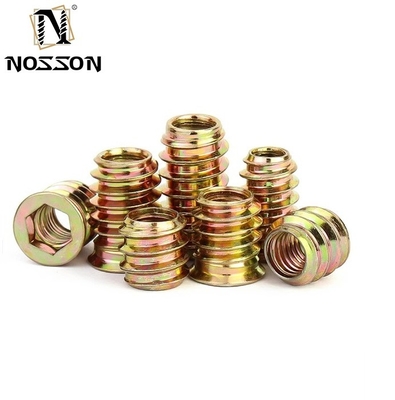 Sistema de medición métrico Color zincado M6 M8 M10 Muebles Madera Nut de inserción para la industria general de la madera