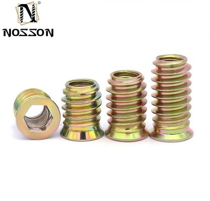 Sistema métrico de medición de acero inoxidable 201/304/316 M6 M8 M10 Nueces de inserción de madera roscada para muebles y de larga duración