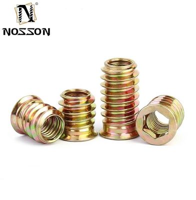 Sistema métrico de medición de acero inoxidable 201/304/316 M6 M8 M10 Nueces de inserción de madera roscada para muebles y de larga duración