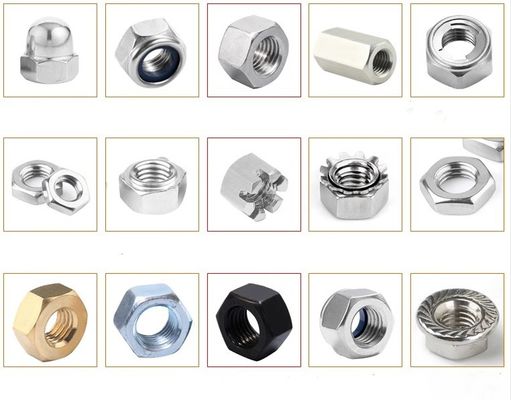 Las nueces de tapa hexagométicas de acero inoxidable personalizadas para el sistema de medición Imperial Inch JIS estándar en la industria general