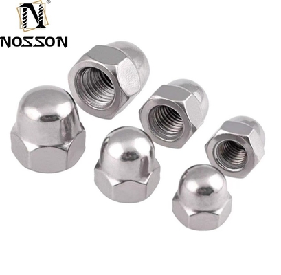 Sistema de medición métrico 304 316 Acero inoxidable Hexagon Cap Nut M3 m4 m5 m8 DIN1587 Hex Dome Acorn Nut para la minería duradera