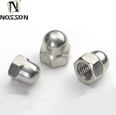 Tratamiento de agua DIN Estándar de revestimiento amarillo de latón acabado de zinc escamas recubiertas con tapa hexagonal nuez de aguja nuez con tapa de cúpula hexagonal