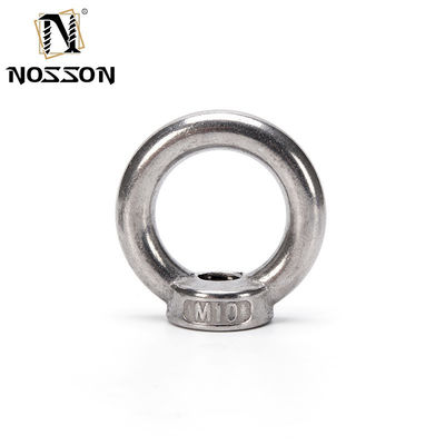 Anillos triangulares de acabado de óxido negro de acero inoxidable pernos de ojo femeninos para levantar en hilo grueso DIN582 nueces de aparejo