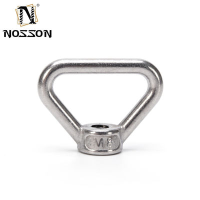 Anillos triangulares de acabado de óxido negro de acero inoxidable pernos de ojo femeninos para levantar en hilo grueso DIN582 nueces de aparejo