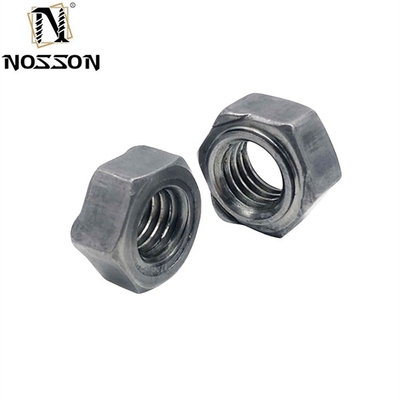 Sistema métrico de medición de proyección de acero carbono de soldadura de punto de nuez hexagonal de soldadura de nueces con acabado galvanizado y acero inoxidable