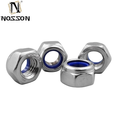 GB Estándar de acero inoxidable SS201/304/316 Hexágono de nylon inserción autobloqueador de la tuerca DIN982 acabado plano para equipos de minería