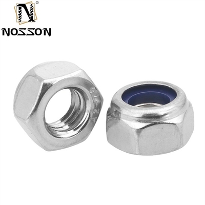 GB Estándar de acero inoxidable SS201/304/316 Hexágono de nylon inserción autobloqueador de la tuerca DIN982 acabado plano para equipos de minería