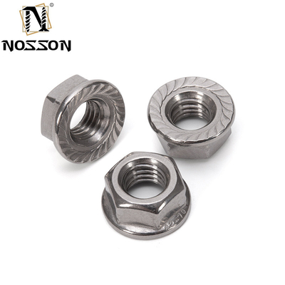 Sistema de medición métrico Nut de tapa de brida serrada de acero carbono M3 M4 M5 M6 M8 M10 M12 M16 M20 con acabado zincado
