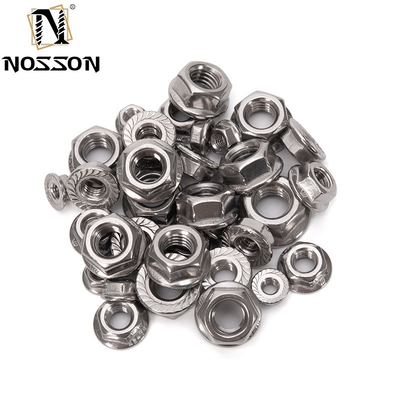 Sistema de medición métrico Nut de tapa de brida serrada de acero carbono M3 M4 M5 M6 M8 M10 M12 M16 M20 con acabado zincado