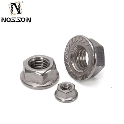 Zinc recubierto de acero inoxidable 304 Hexagon Flange Nut M3 M4 M5 M6 M8 M10 M12 M16 M20 Pinking Slip Locking Lock Nuts en y estándar DIN