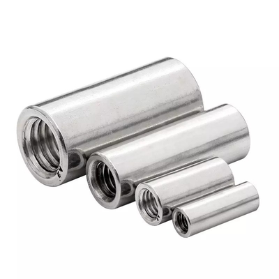 Tratamiento de agua 304 Nuts de acero inoxidable Nuts de conector de acoplamiento redondo para el sistema de medición métrica y el acoplamiento roscado estándar DIN