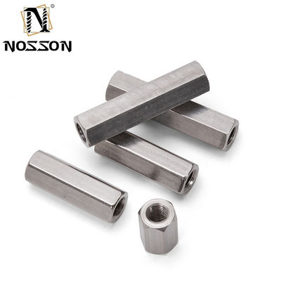 M3 M4 M5 M6 M8 M10 Finitura de óxido negro hilo femenino recto ajuste de manga hexadecimal larga de acoplamiento de tuerca en acero inoxidable 304