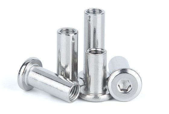 Nuca métrica galvanizada de barril de acero inoxidable de post de unión de manga Hex para conector de muebles GB Sistema estándar de medición métrica