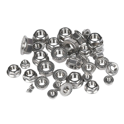 Cinturado con zinc acabado JIS estándar de acero inoxidable Hex cabeza de la brida de la tuerca DIN6923 con sistema de medición imperial