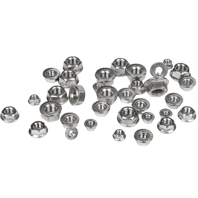 Cinturado con zinc acabado JIS estándar de acero inoxidable Hex cabeza de la brida de la tuerca DIN6923 con sistema de medición imperial