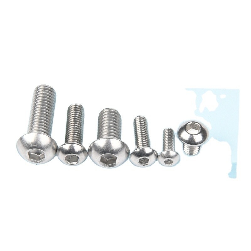 304 acero inoxidable Hexagonal Chamber Resistencia a la corrosión Muebles Socket tornillos y pernos con cabeza redonda estándar DIN