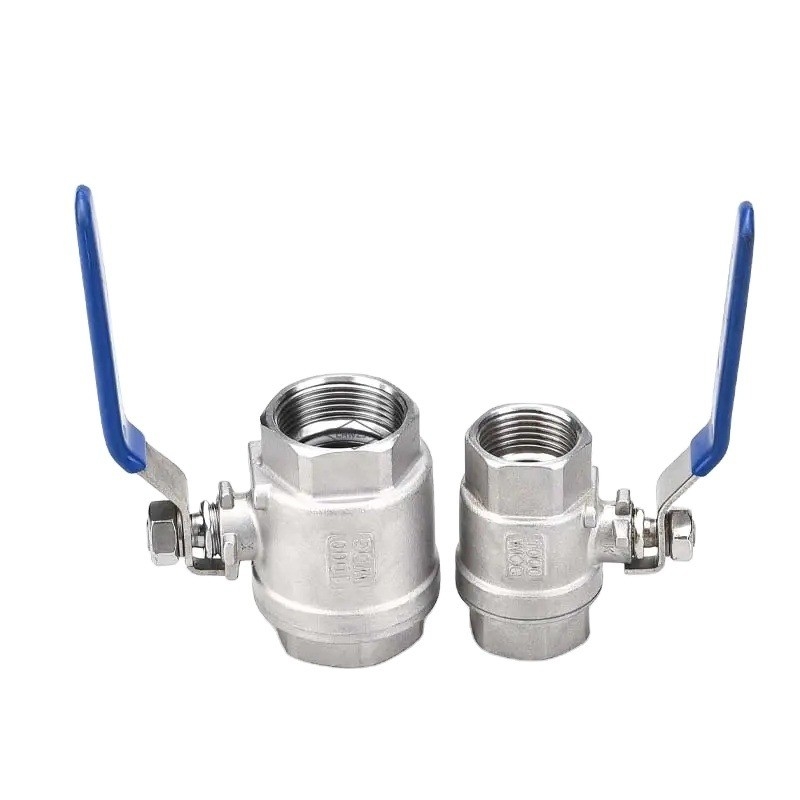 2pc de 2 vías válvula de bola de rosca interna hecha de acero inoxidable 304 316 para aplicaciones industriales y estructura hidráulica