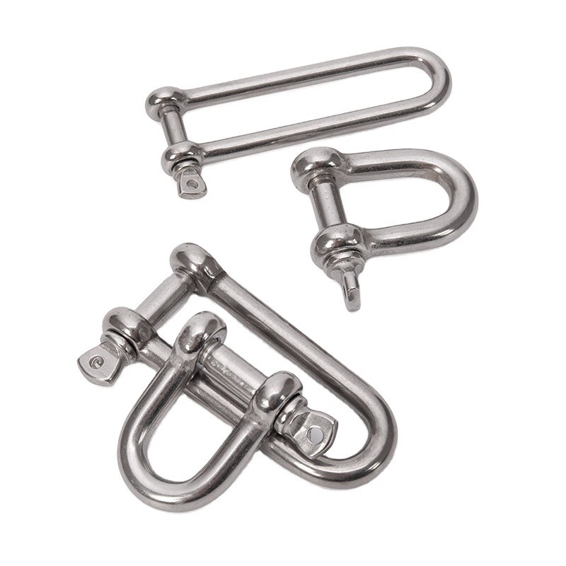 Tipo de perno DEE SHACKLES Tecnología 304 316 de acero inoxidable tornillo cautivado de broca ancha D cadenas de precisión de fundición
