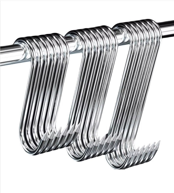 ANSI/ASME Estándar Zinc-aluminio recubierto S gancho de metal para el display del gabinete de cocina Sistema de medición métrico resistente a la oxidación