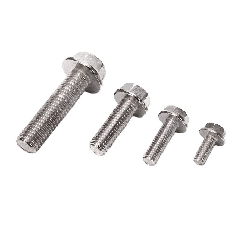 Durabilidad DIN estándar 304 de acero inoxidable de resbalada de la cerilla de brida dentada con el extremo exterior de la lavadora hexagonal