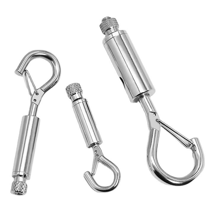 OEM personalizado 4.6mm-12mm cuerda de alambre bloqueo cabeza colgante panel de luz colgante luz gancho con hebilla de seguridad y ganchos de resorte