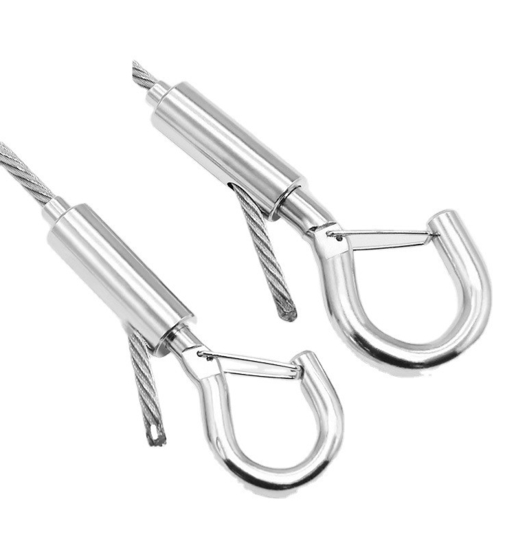 Tratamiento electrolítico de acero inoxidable de 8 mm-50 mm de doble extremo de perno con gancho para perros