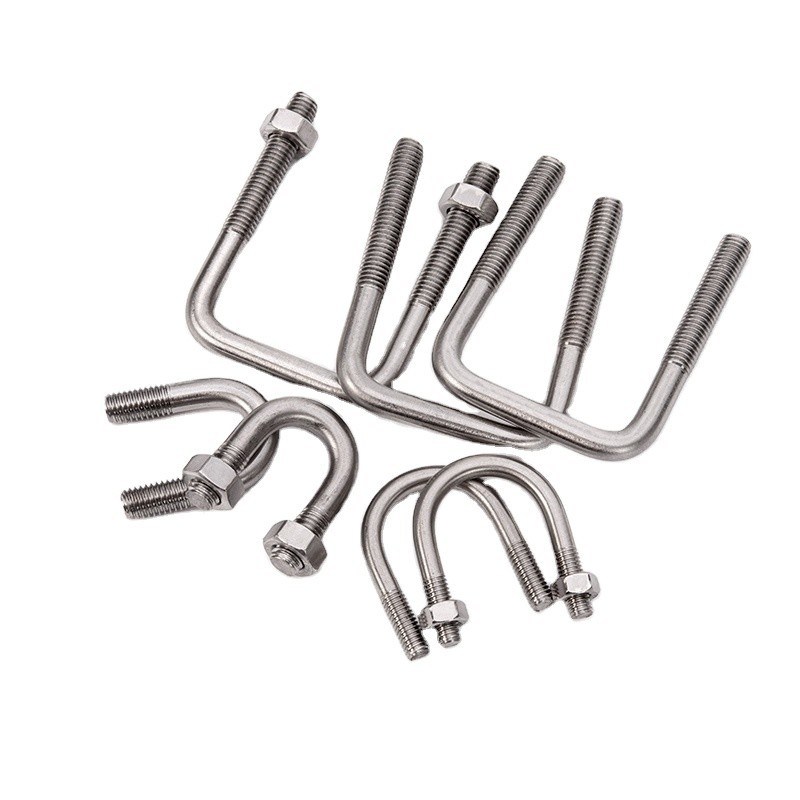 Cerrojo U de curvatura redonda galvanizado para M3 M4 M5 M6 M8 M10 M12 M16 M20 en acabado plano según el estándar JIS