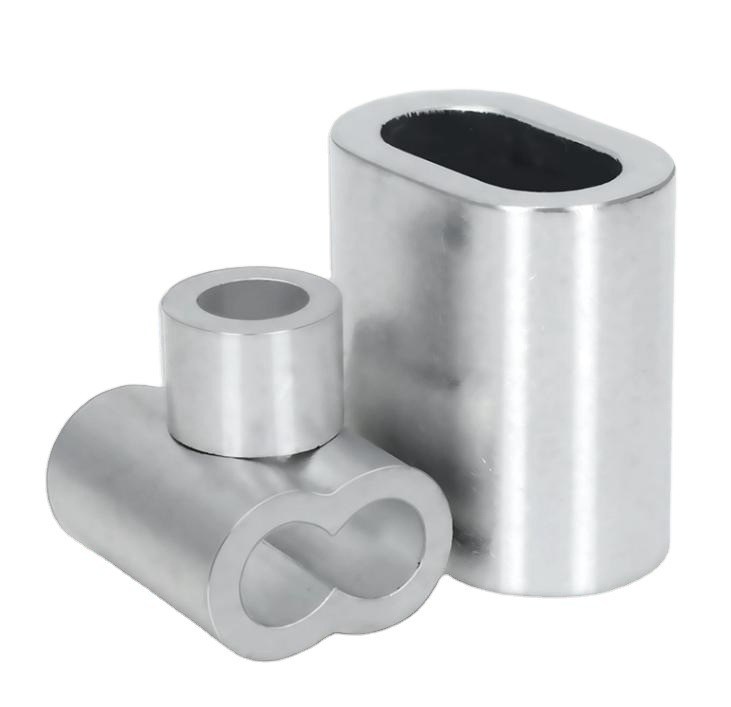 Accesorios de cuerda de alambre de acero inoxidable métrico estándar DIN Ferrulas en forma de reloj de arena de doble agujero para una excelente eficiencia