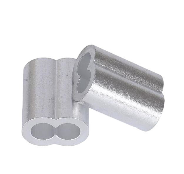 Accesorios de línea de pesca de 100 bolsas en el conector de cable de tubo de tubos con manguera de conector oval de aluminio con manguera para m10