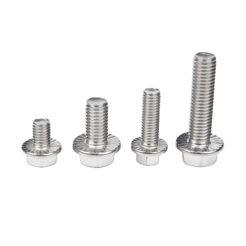 Cinturado con zinc M8 a M27 Tamaño de acabado plano de los tornillos de transporte de acero al carbono con brida hexagonal y grado 8.8/10.9/12.9 estándar