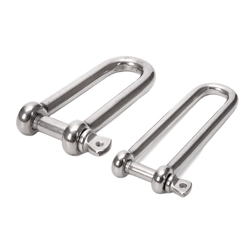 Rendimiento y ajustable de acero inoxidable pulido 304 Tipo de perno de seguridad U Tipo de anclaje grilleta de 8 mm con pin de cuello de tornillo