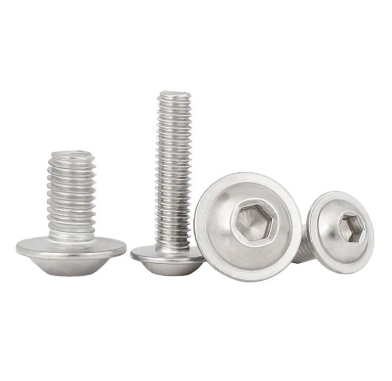 Sistema de medición de la cabeza plana ZINC Finish INCH de acero inoxidable 304 Hexagon Socket Head Flange Button Head Screw con estándar GB