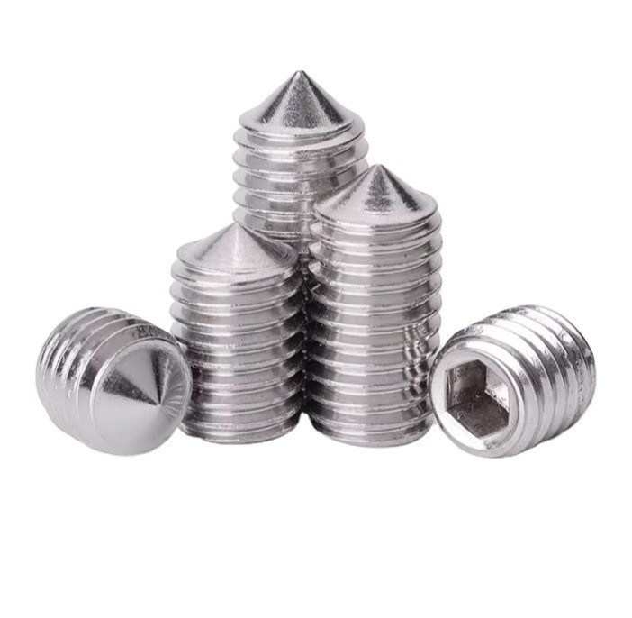 M1-M12 DIN916 1/4-20 3/8-16 Acero inoxidable de latón de cobre de zinc de dientes finos enrejado hexadecimal con ranuras de punto plano Grub Set tornillo