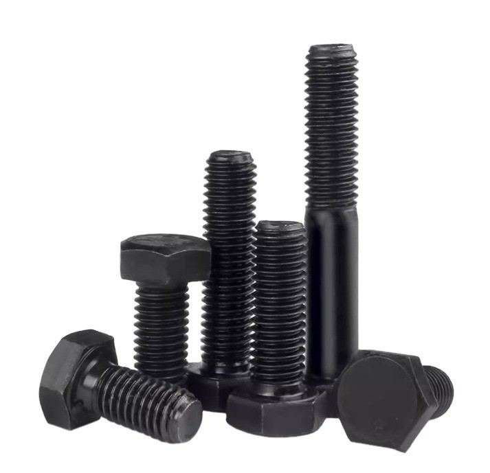 Cerrojo de cabeza hexagonal de acero de óxido negro de grado industrial con tuerca M3 M4 M5 M6 M8 M10 M12 M14 M16 M20 GB grado estándar 10.9