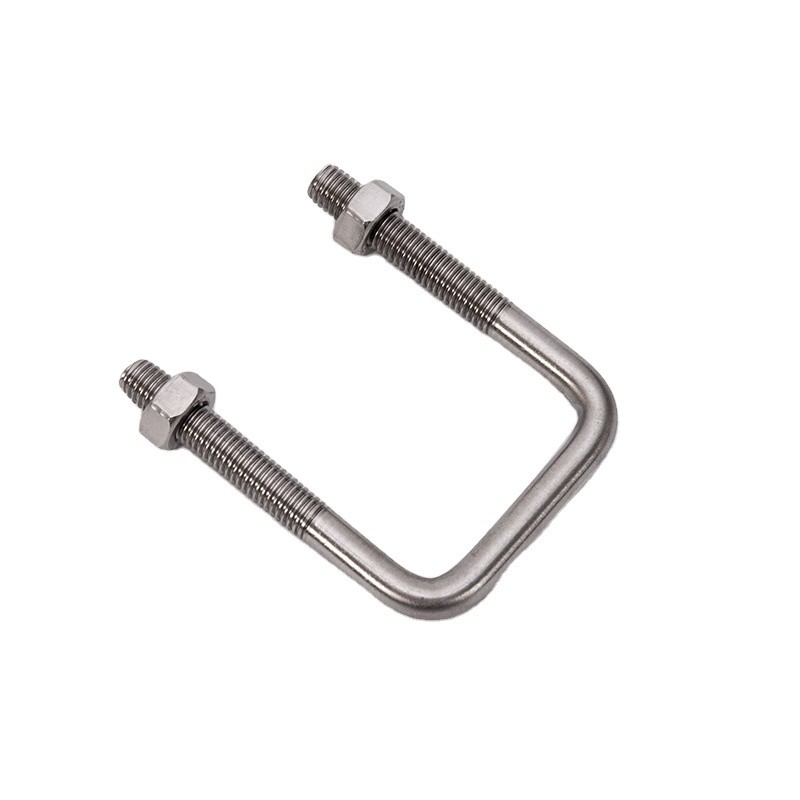 SS304 316 Clampada de tubería Cuadrada Lavadora de nueces de flexión para camión Barco U pernos M6 M8 M10 DIN3570 Todos los tamaños Acero inoxidable plano longitud 32mm