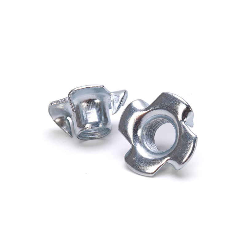 Nuez de cuatro mandíbulas con rosca para el sistema de medición métrica de muebles acabado cromado M3 M4 M5 M6 M8 M10 M12