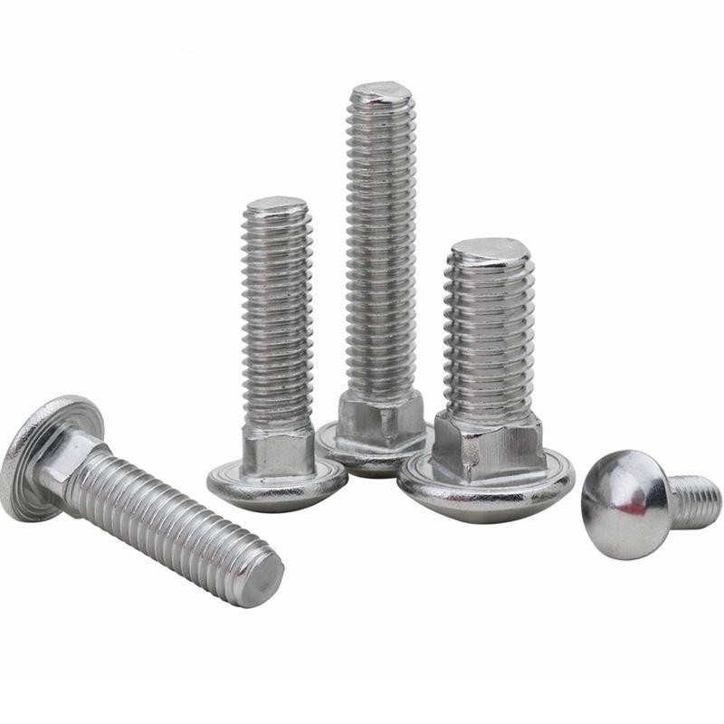 Finalización plana SS304 SS316 Entrenador galvanizado perno de tornillo M4 M5 M6 M8 M10 con acero de grado A2-70/A4-80/304/316 y de alto grado