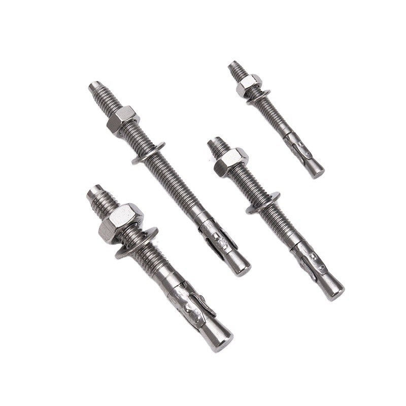 Muestra 700 Capacidad M12*120 Tornos de expansión galvanizados Tornos de anclaje de cuña de acero con acabado brillante sin recubrimiento