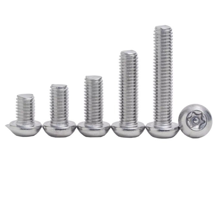 ANSI/ASME estándar 304 de acero inoxidable Torx cabeza redonda de la cacerola con pernos de seguridad antirrobo de seis lóbulos cabeza del botón a prueba de alteraciones pernos
