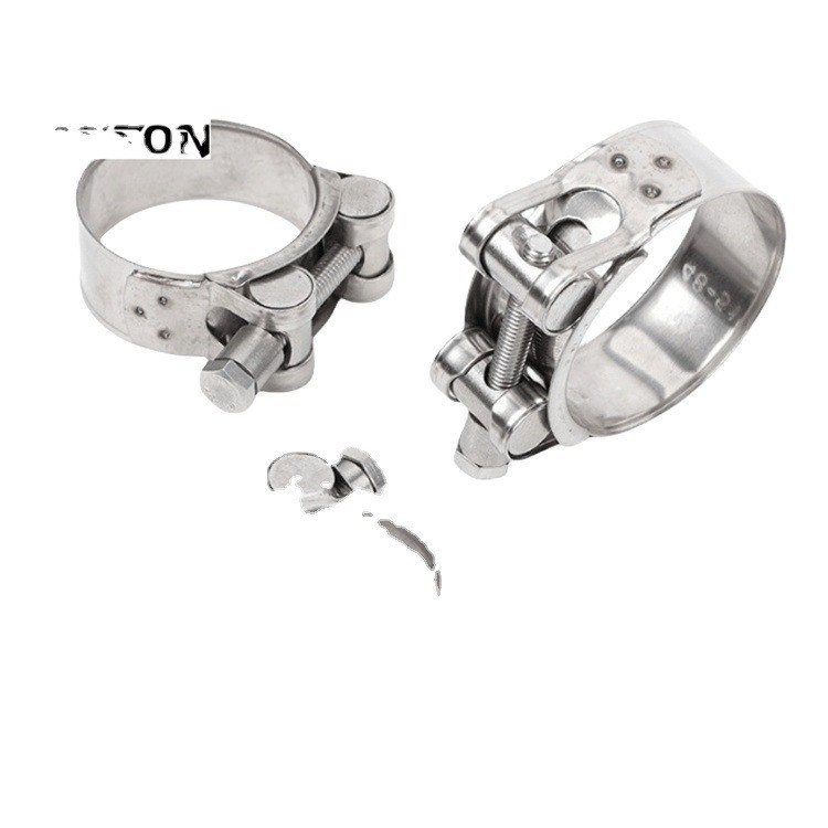 Sistema de medición métrico, abrazaderas de tubos de cuello de acero inoxidable de uso pesado con norma DIN y resistencia a la corrosión