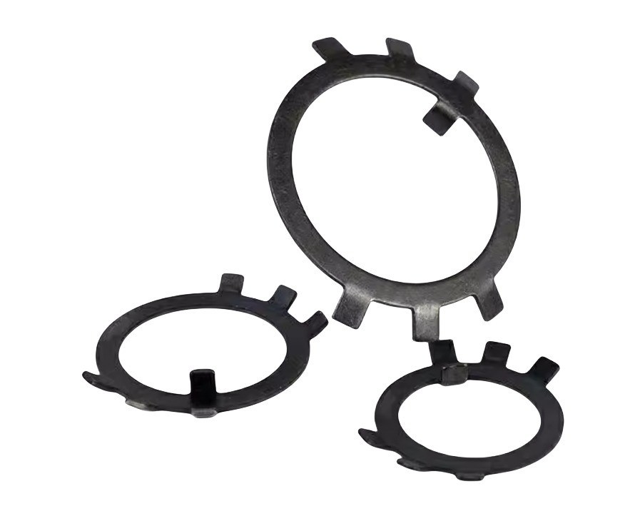 Finished negro ANSI/ASME estándar M10-M200 estilo de división de acero inoxidable de seis mandíbulas de control de lavadoras de medio eje de bloqueo para la nuez redonda