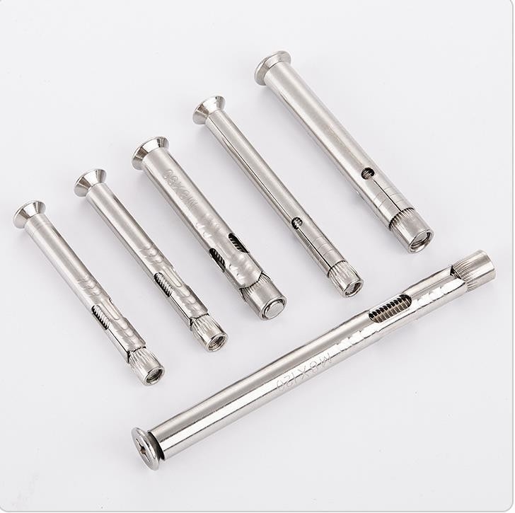 Estándar DIN 304 de acero inoxidable contrafundido cabeza de conexión hexagonal de expansión de perno anclaje de manga para ventana o marco de puerta fijado en plata