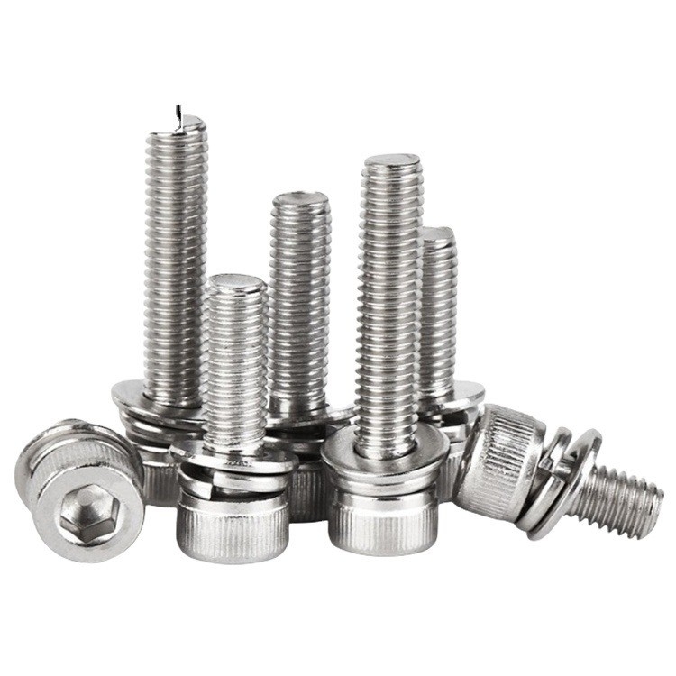 GB estándar azul teñido acabado M5 M6 M8 de acero inoxidable SS 304 316 316L Hex Socket Head Cap Sems tornillo DIN912 Sistema de medición INCH