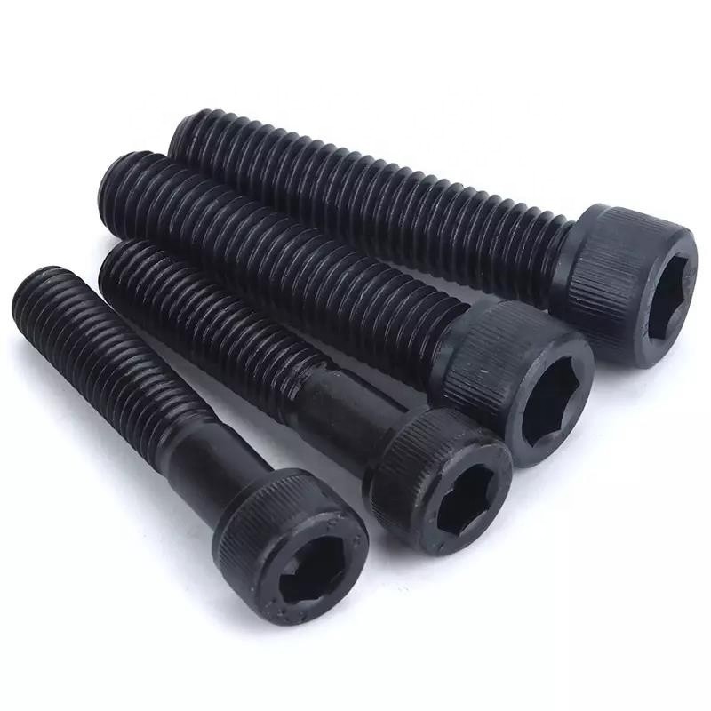 GB cabeza redonda métrica hexadecimal negro Allen cerrojos de llave DIN 912 tornillo Full Thread Socket Cerrojos de tornillo de acero carbono 8.8/ 10.9/ 12.9