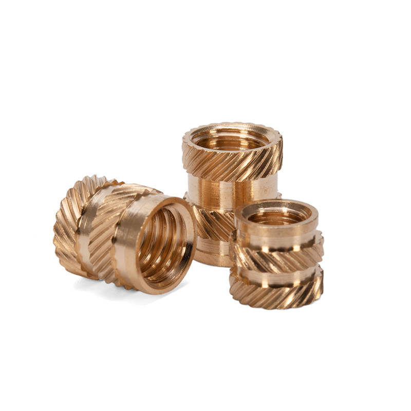 Nucleo de inserción de hilo de latón cruzado para nuez de llamas de plástico M3 M4 M5 M6 M8 M10 M12 1/4 3/8 5/16 GB