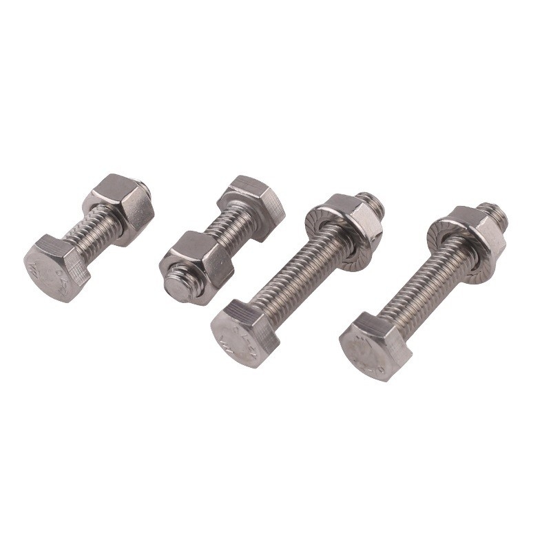 Acero inoxidable ANSI/ASME M8 Cerrojo de cabeza hexadecimal Grado 4.8/ 8.8/ 10.9/ 12.9 Cerrojo de medio hilo y nuez Pernos Din 931 acabado de zinc