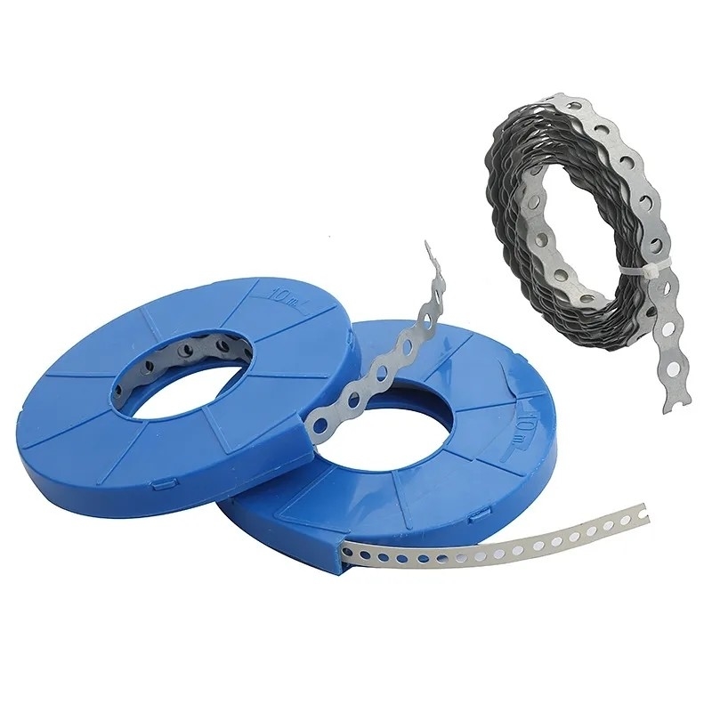 100% QC aprobado Alta durabilidad cinta de acero perforada cinta de plástico pulverizada de metal Blanco y de larga duración 12 mm de ancho