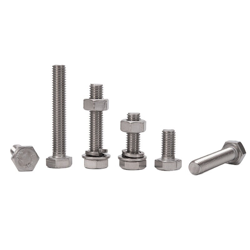 Zinc Revestido de acero inoxidable para la limpieza de tornillos hexagonales y tuercas 304 316 para alta resistencia a la tracción en aplicaciones industriales