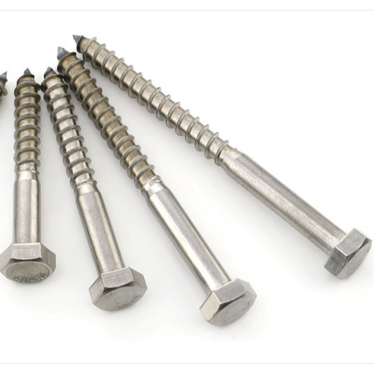 Parafusos de madera hexagonal de acero inoxidable estándar JIS con hilo completo ST6 ST8 ST10 ST12