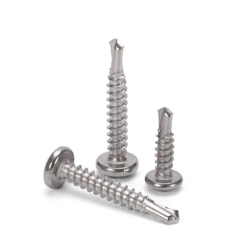 Acero INCH Sistema de medición de acero inoxidable Phillips cabeza de botón tornillo de auto-perforación por Oukailuo con acabado zincado